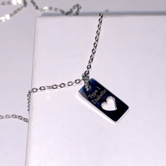 Medical Alert, Dainty T1D Necklace & Charm Set, One Size - Picture 4 of 11